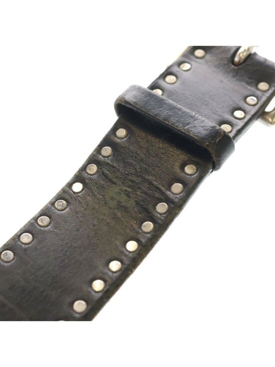 Dior Homme Eddie Era Leather Studded Belt Black main image 6